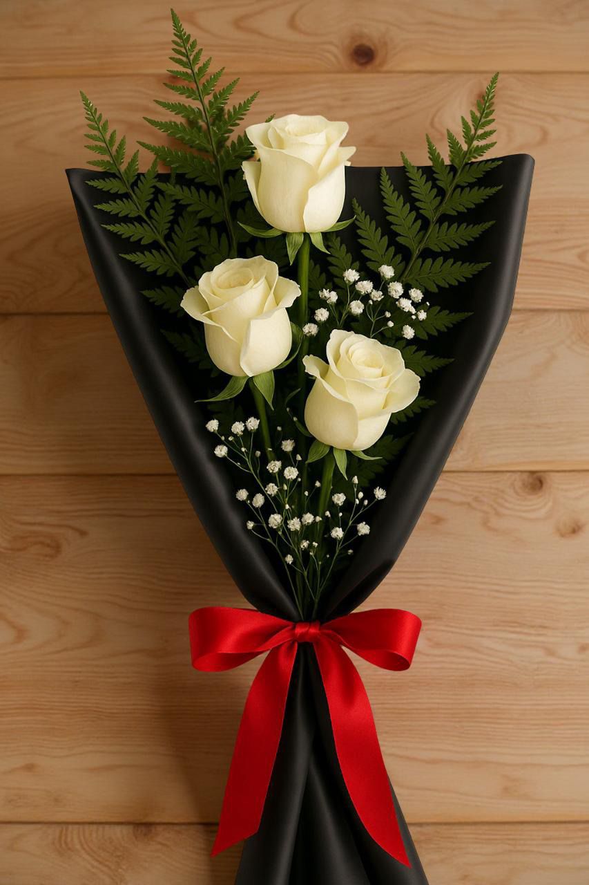BOUQUET 12 ROSAS BLANCAS