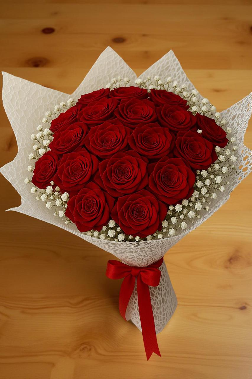 BOUQUET 25 ROSAS ROJAS