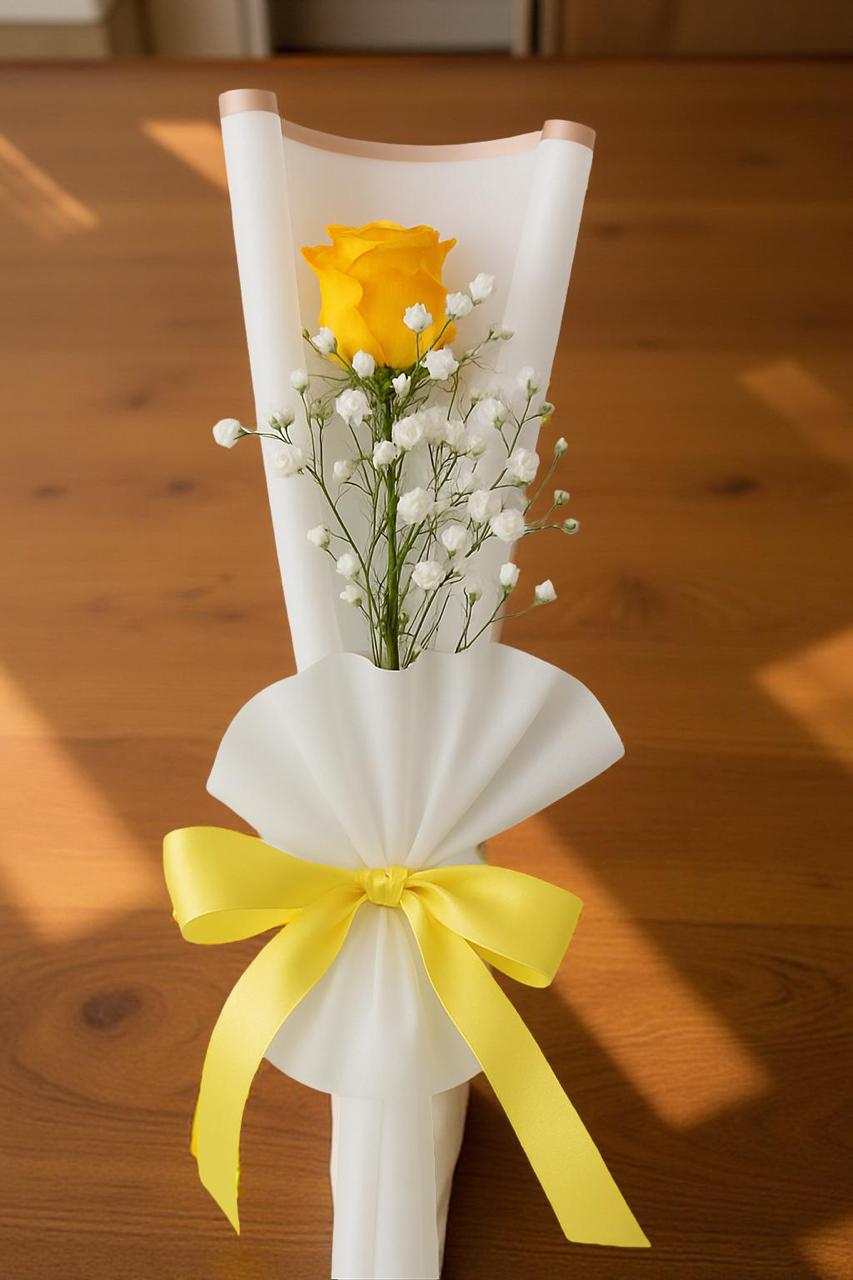 BOUQUET DE 3 ROSAS AMARILLAS